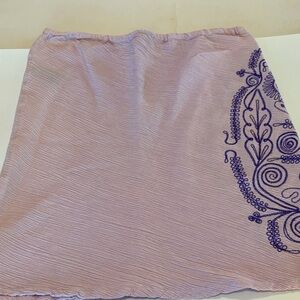 Tommy Hilfiger Lavender summer lightweight Skirt with purple Embroidery